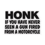 honk gun fired decal